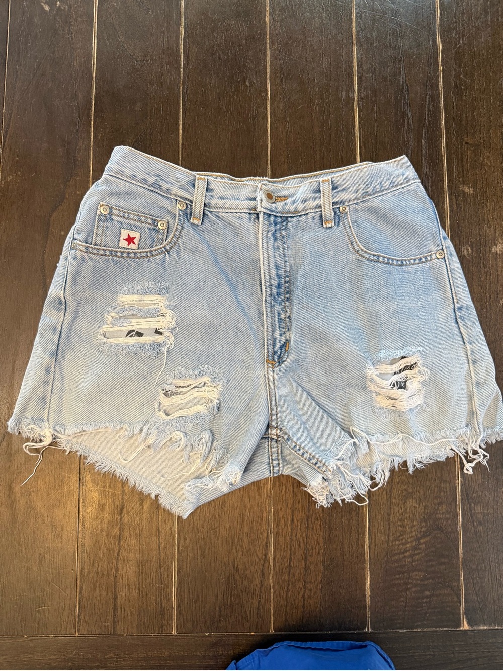 Vintage Rockies Denim Shorts Women 30/11 High Rise Cutoff Distressed Western 90s